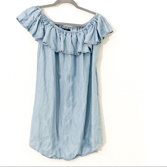 Lulus Time Of Your Life Light Blue Denim - Picture 4 of 5